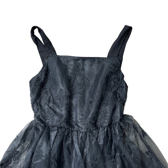 Sans Souci Black Crochet Detail Skater Dress NWT Medium - Picture 4 of 6